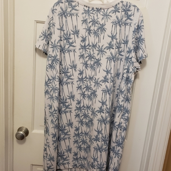 June & Delaneey Palm Tree Print Knit Casual Dress Size 1X - Picture 10 of 11